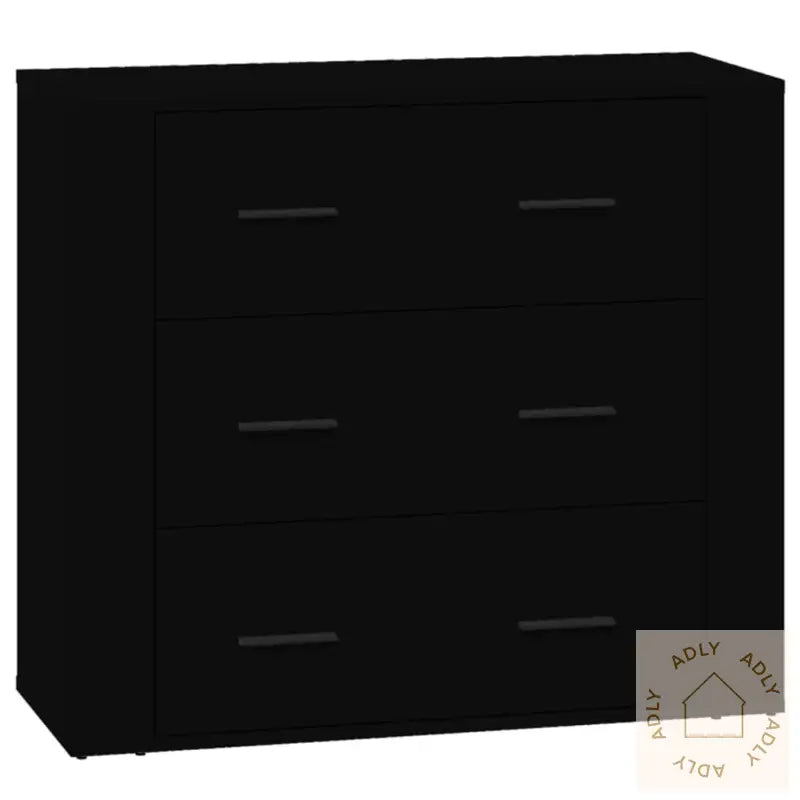 Skjenk Svart 80X33X70 Cm Konstruert Tre