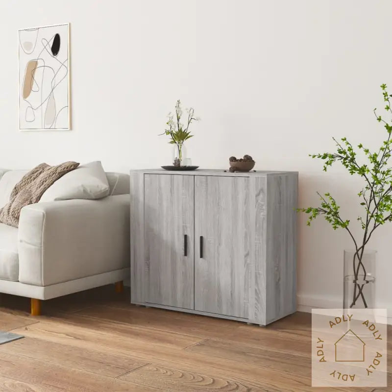 Skjenk Grå Sonoma 80X33X70 Cm Konstruert Tre