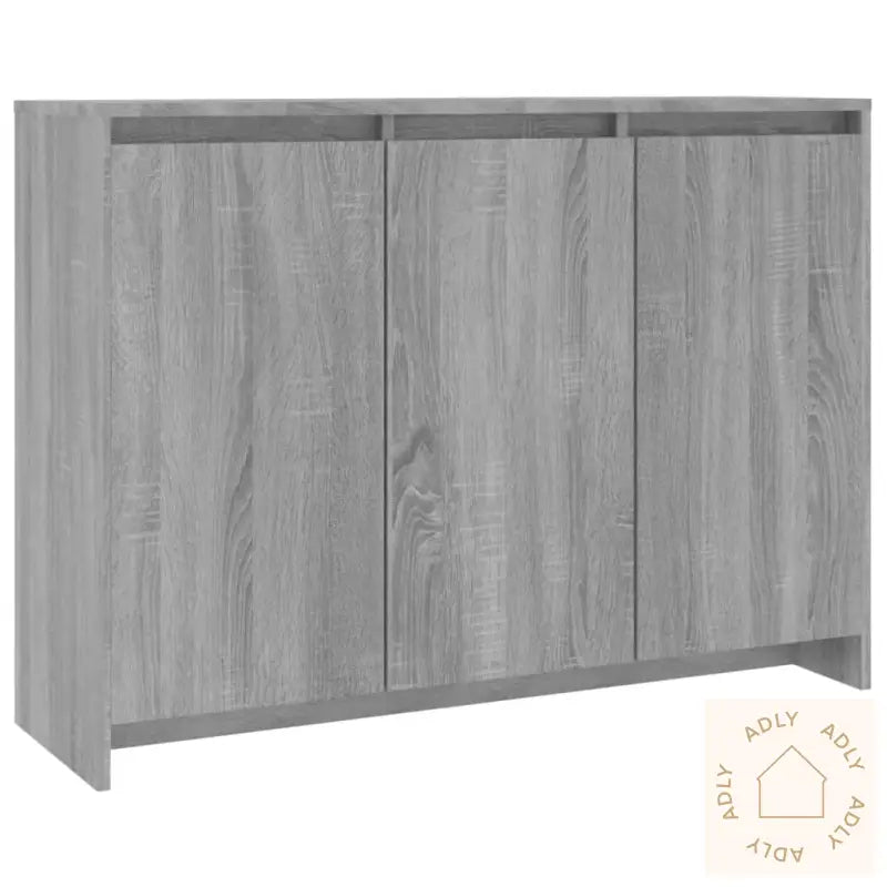 Skjenk Grå Sonoma Eik 102X33X75 Cm Konstruert Tre