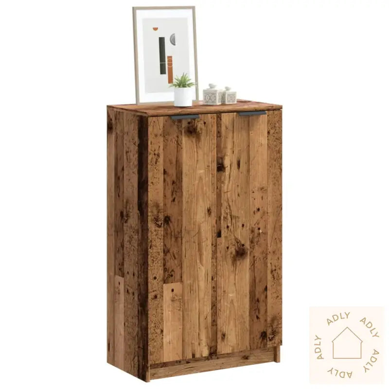 Skoskap Gammelt Tre 59X35X100,5 Cm Konstruert Tre