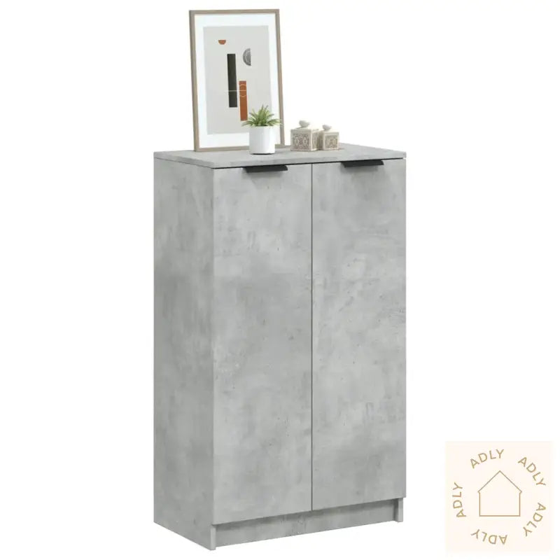 Skoskap Betonggrå 59X35X100 Cm Konstruert Tre