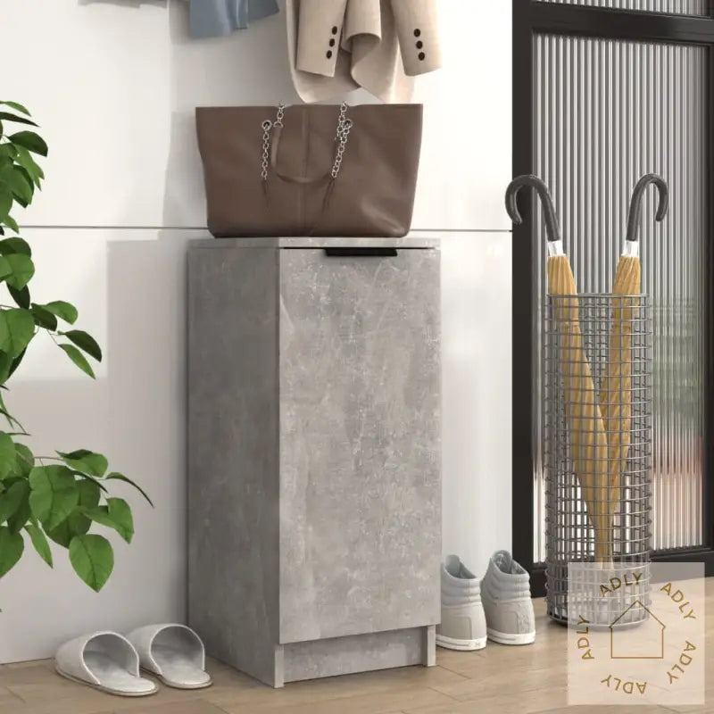 Skoskap Betonggrå 30X35X70 Cm Konstruert Tre