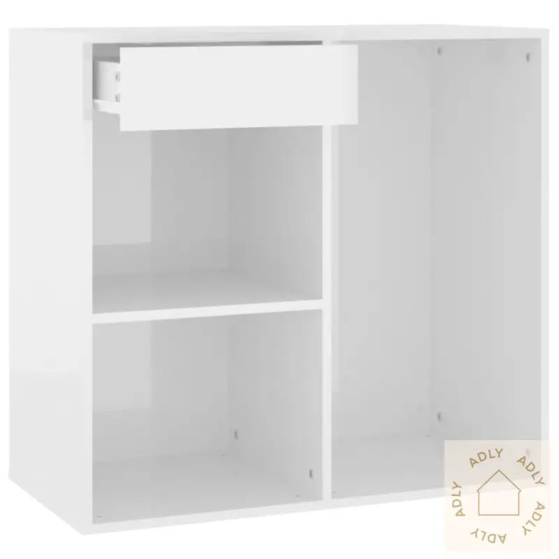 Sminkeskap Høyglans Hvit 80X40X75 Cm Konstruert Tre