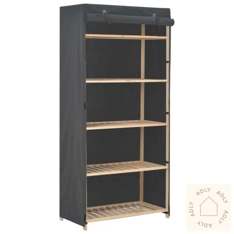 Garderobeskap Grå 79X40X170 Cm Stoff