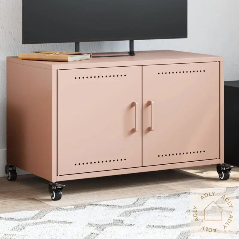 Tv-Benk Rosa 68X39X43,5 Cm Kaldvalset Stål