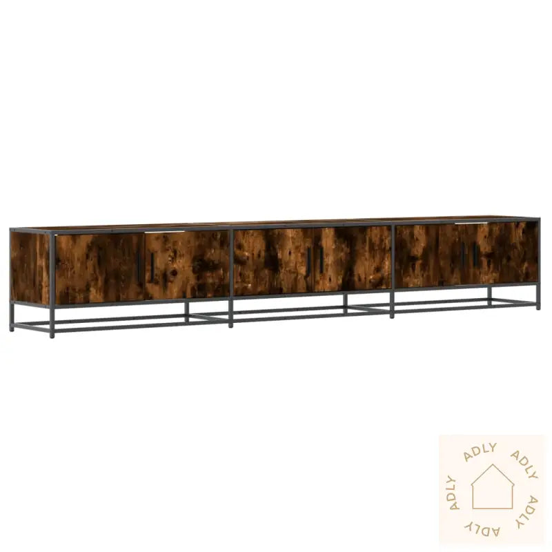 Tv-Benk Røkt Eik 240X35X41 Cm Konstruert Tre