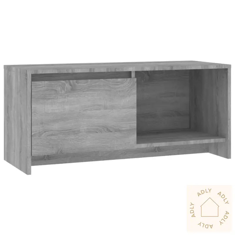 Tv-Benk Grå Sonoma Eik 90X35X40 Cm Konstruert Tre