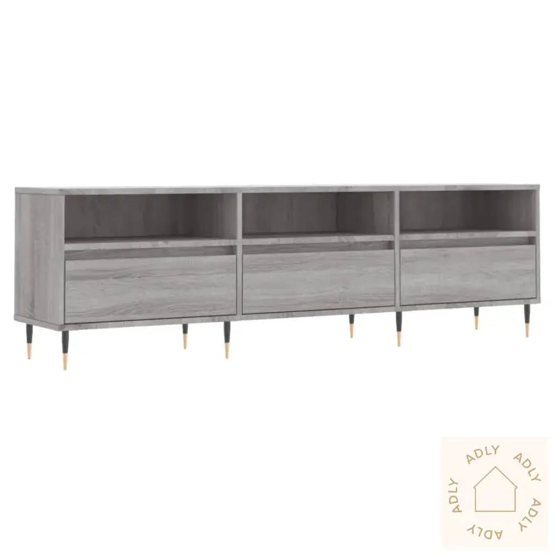 Tv-Benk Grå Sonoma 150X30X44,5 Cm Konstruert Tre