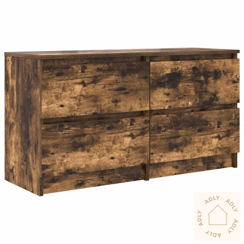 Tv-Benk Røkt Eik 100X35X54 Cm Konstruert Tre