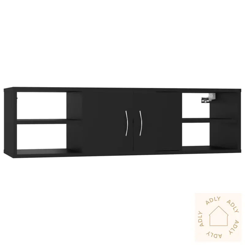 Vegghylle Svart 102X30X29 Cm Konstruert Tre