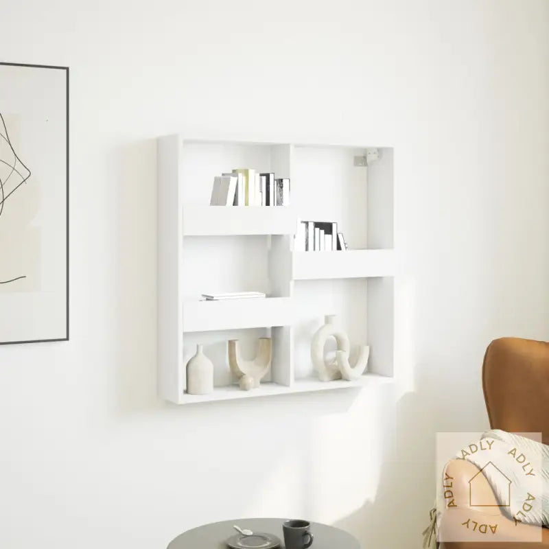 Veggskap Hvit 80X15X80 Cm Konstruert Tre