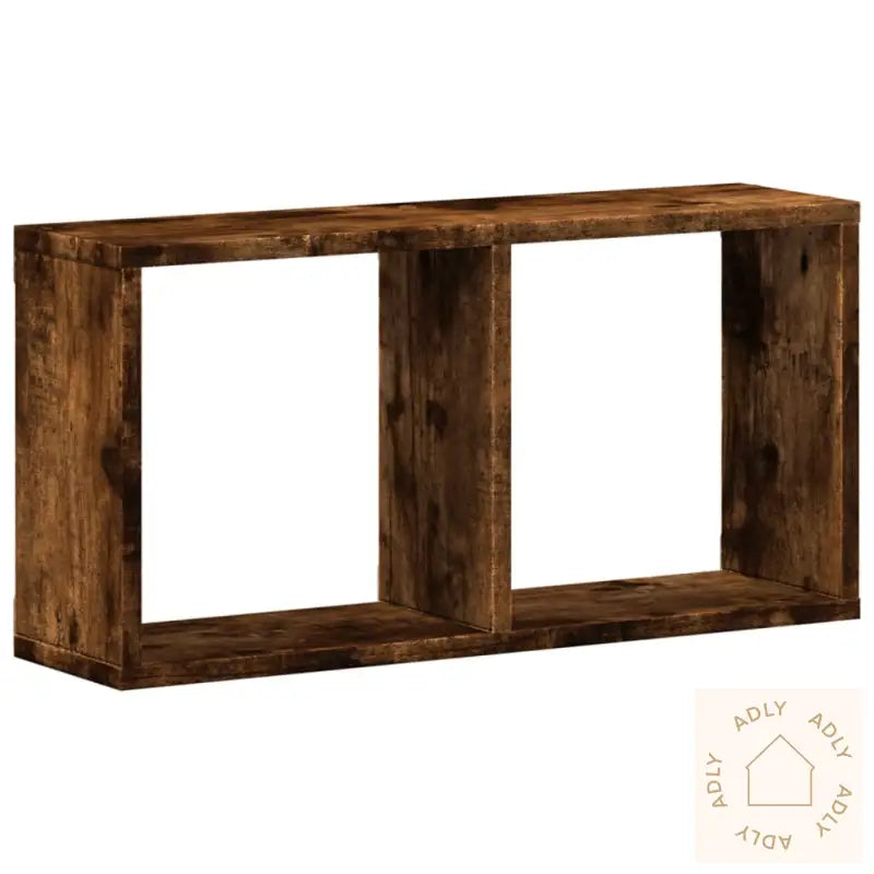 Veggskap 60X16X30 Cm Røkt Eik Konstruert Tre