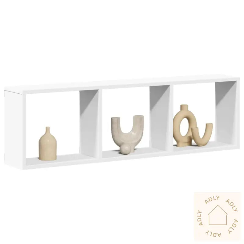 Veggskap 100X16X30 Cm Hvit Konstruert Tre