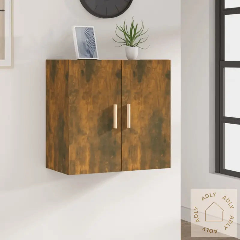 Veggskap Røkt Eik 60X30X60 Cm Konstruert Tre