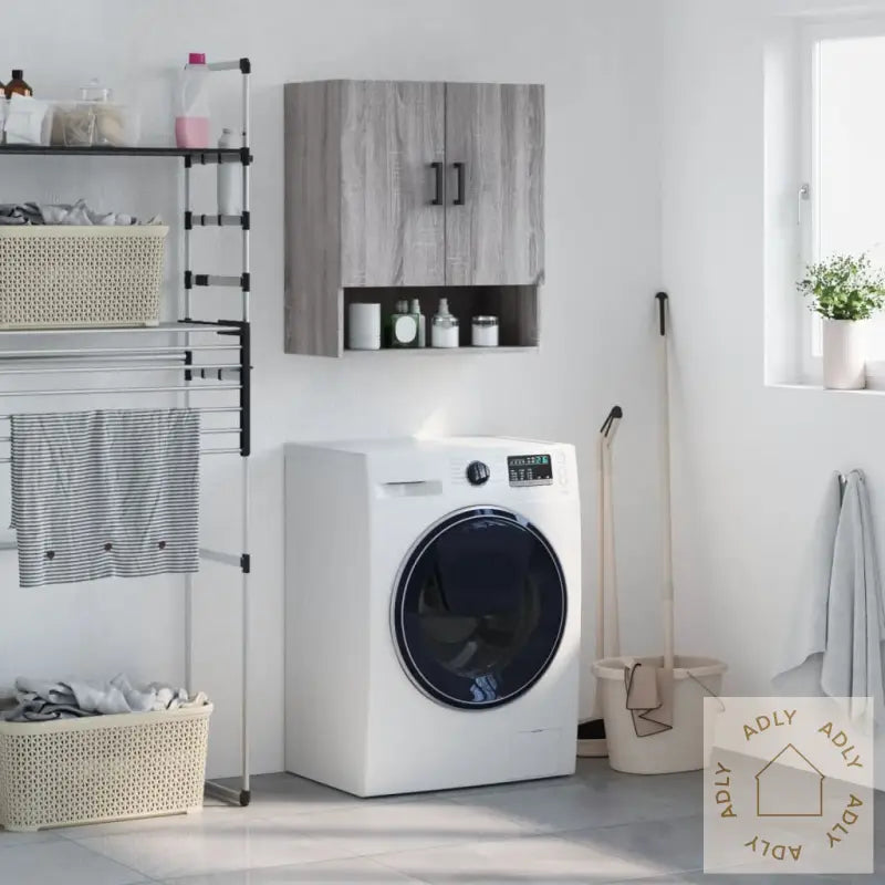 Veggskap Grå Sonoma 60X31X70 Cm Konstruert Tre