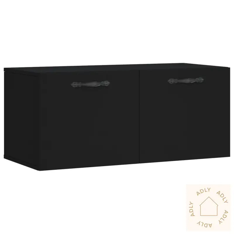 Veggskap Svart 80X36,5X35 Cm Konstruert Tre