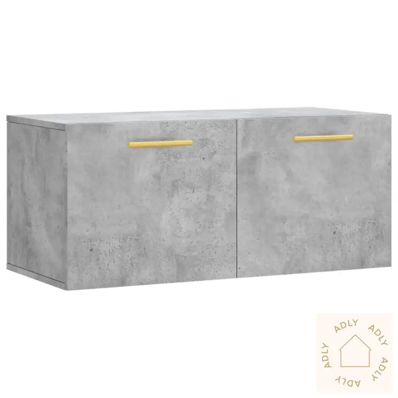 Veggskap Betonggrå 80X36,5X35 Cm Konstruert Tre