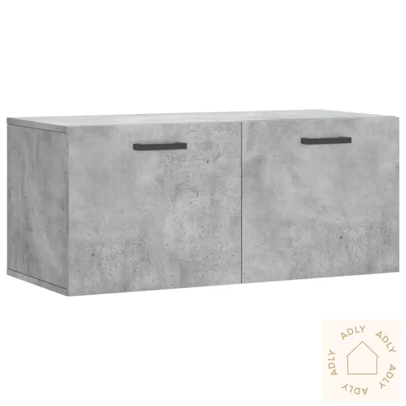 Veggskap Betonggrå 80X36,5X35 Cm Konstruert Tre
