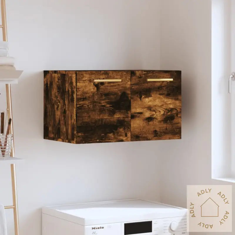 Veggskap Røkt Eik 60X36,5X35 Cm Konstruert Tre