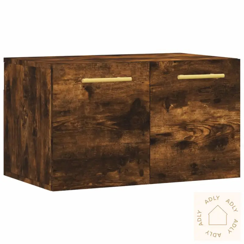Veggskap Røkt Eik 60X36,5X35 Cm Konstruert Tre