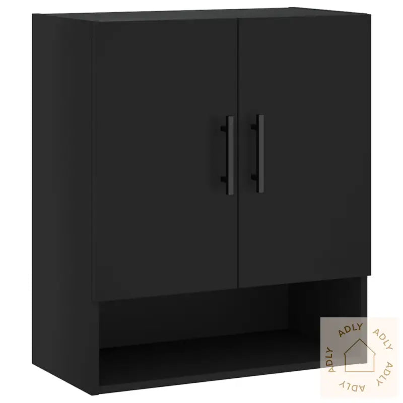 Veggskap Svart 60X31X70 Cm Konstruert Tre