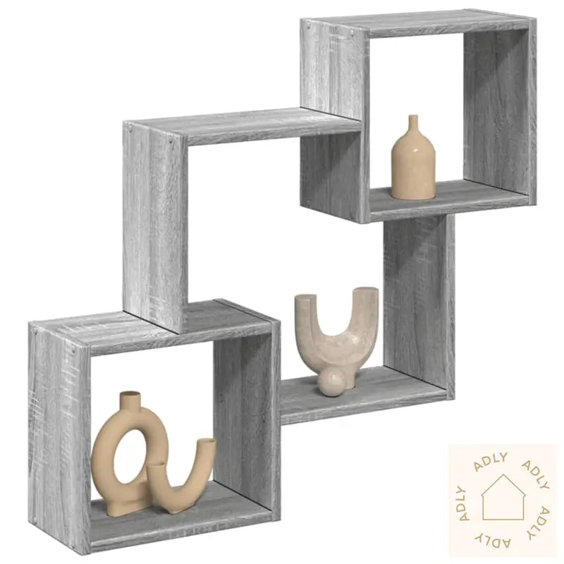 Veggskap 78X18X71 Cm Grå Sonoma Konstruert Tre