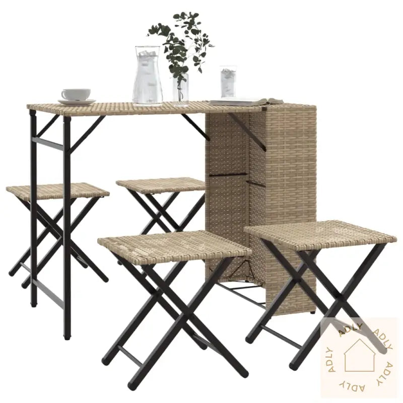 Hagespisegruppe 5 Deler Beige Polyrotting