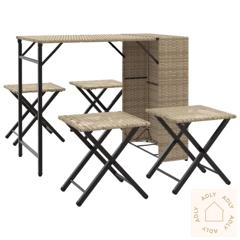 Hagespisegruppe 5 Deler Beige Polyrotting