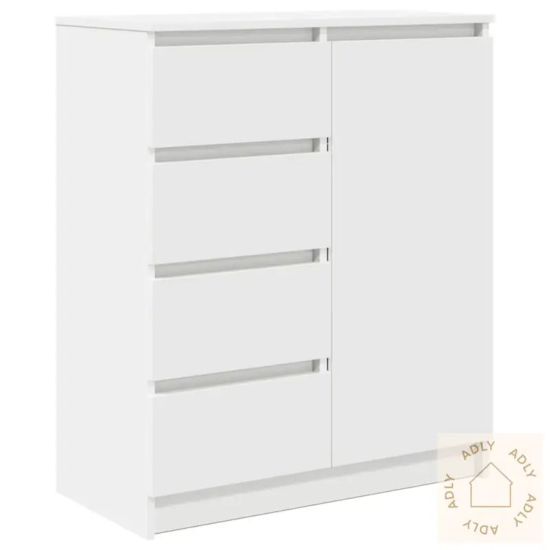 Skjenk Med Skuffer Hvit 71X35X84 Cm Konstruert Tre