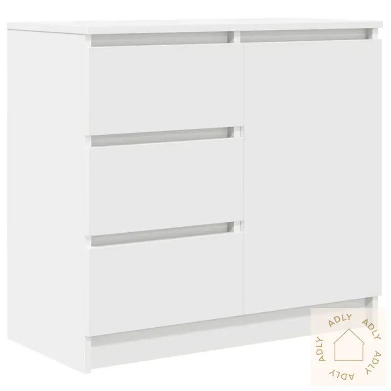 Skjenk Med Skuff Hvit 71X35X65 Cm Konstruert Tre