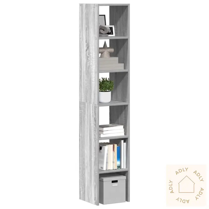 Bokhyller 2 Stk Stablebar Grå Sonoma 30X30X80 Cm Konstruert Tre