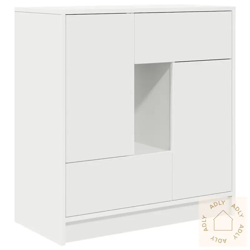 Skjenk Med Skuffer Og Dører Hvit 70,5X34X74,5 Cm