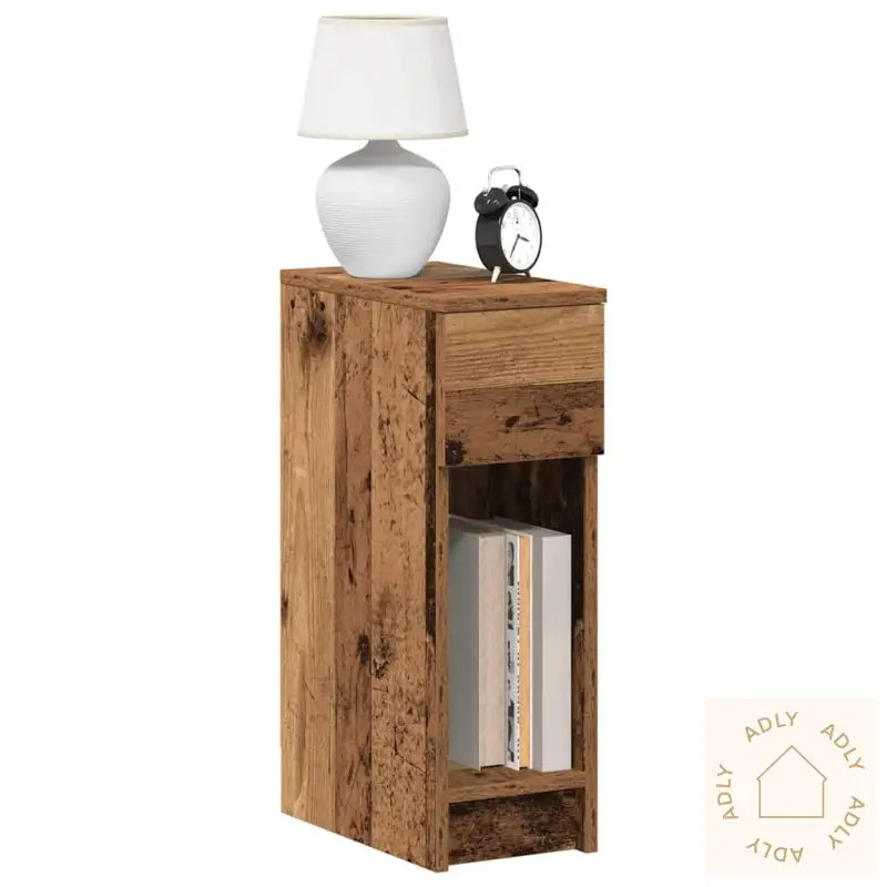 Nattskap Med Skuff 2 Stk Gammelt Tre 20X36X60 Cm