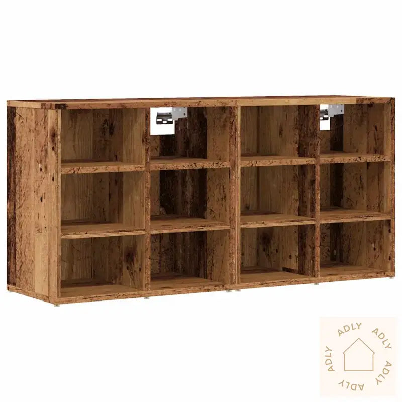 Skoskap 2 Stk Gammelt Tre 52X30X50 Cm