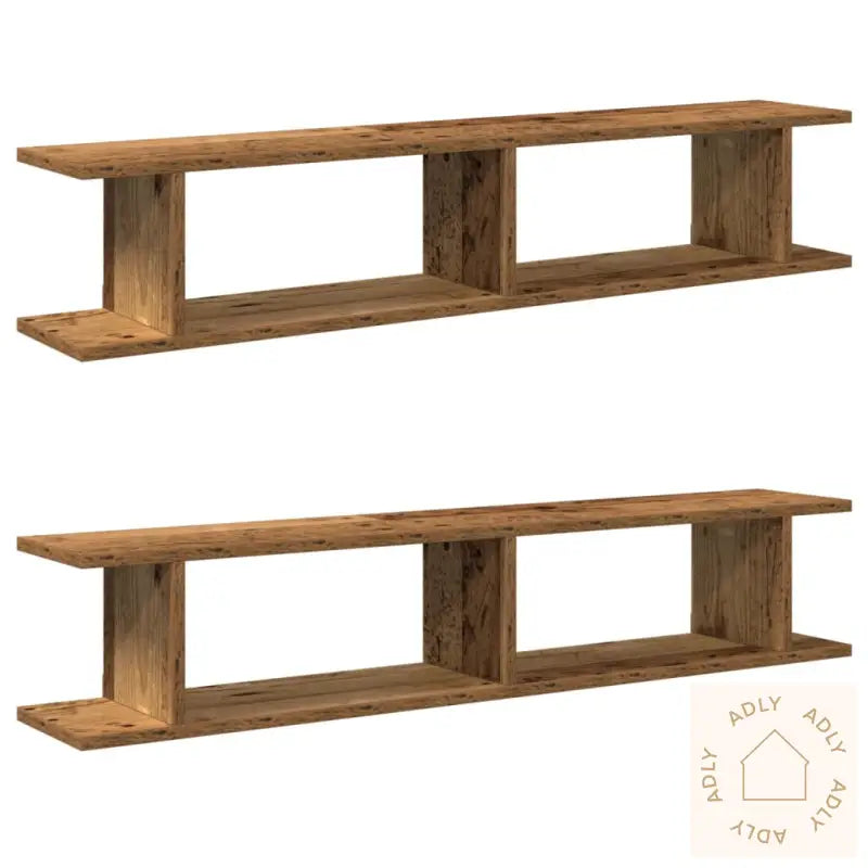 Vegghyller 2 Stk Gammelt Tre 105X18X20 Cm Konstruert Tre