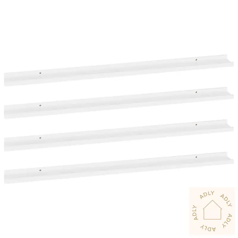 Vegghyller 4 Stk Hvit 115X9X3 Cm