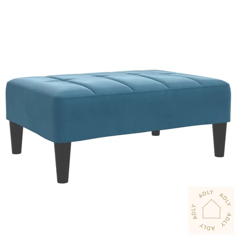 Fotskammel Blå 77X55X31 Cm Fløyel