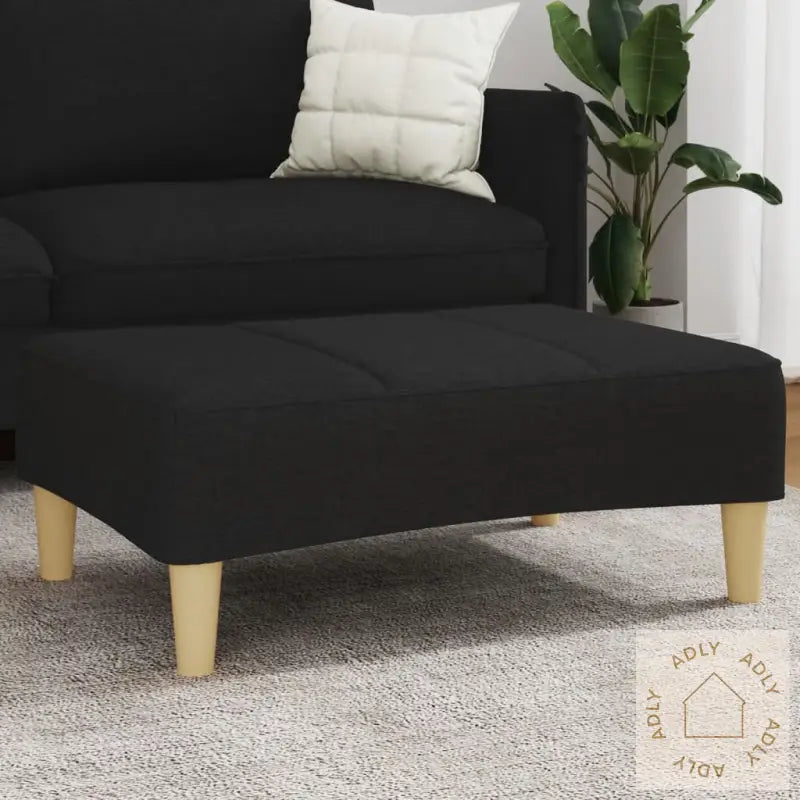 Fotskammel Svart 77X55X31 Cm Stoff