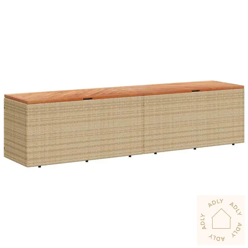 Putekasse Beige 220X50X54 Cm Polyrotting Akasie