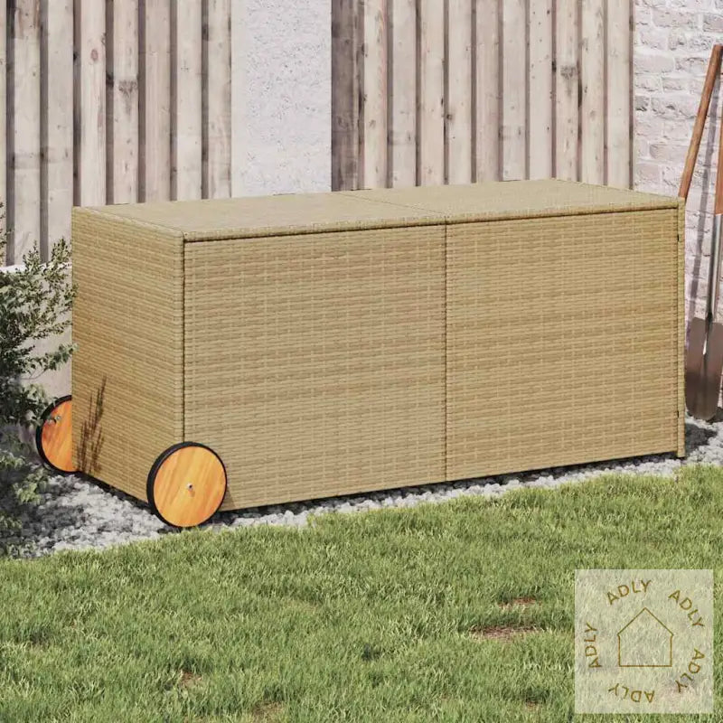 Putekasse Med Hjul Blandet Beige 283L Cm Polyrotting