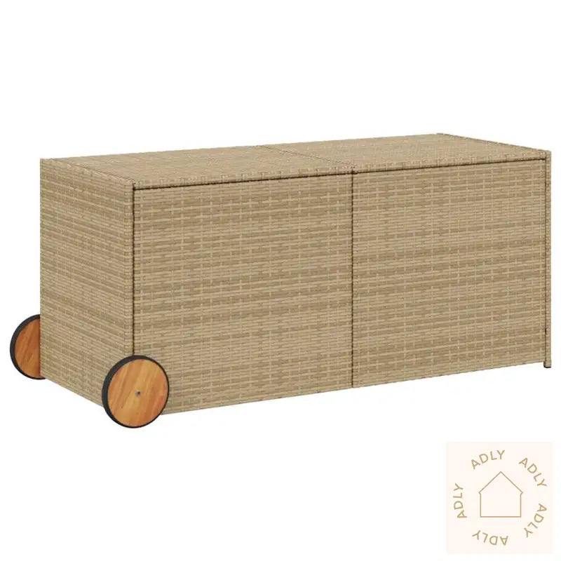 Putekasse Med Hjul Blandet Beige 283L Cm Polyrotting