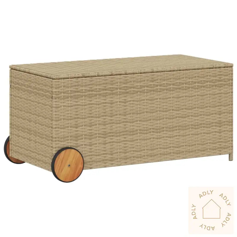Putekasse Med Hjul Blandet Beige 190L Cm Polyrotting