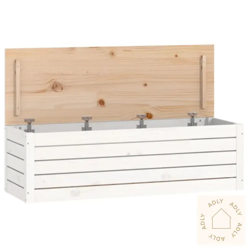 Putekasse Hvit 109X36,5X33 Cm Heltre Furu