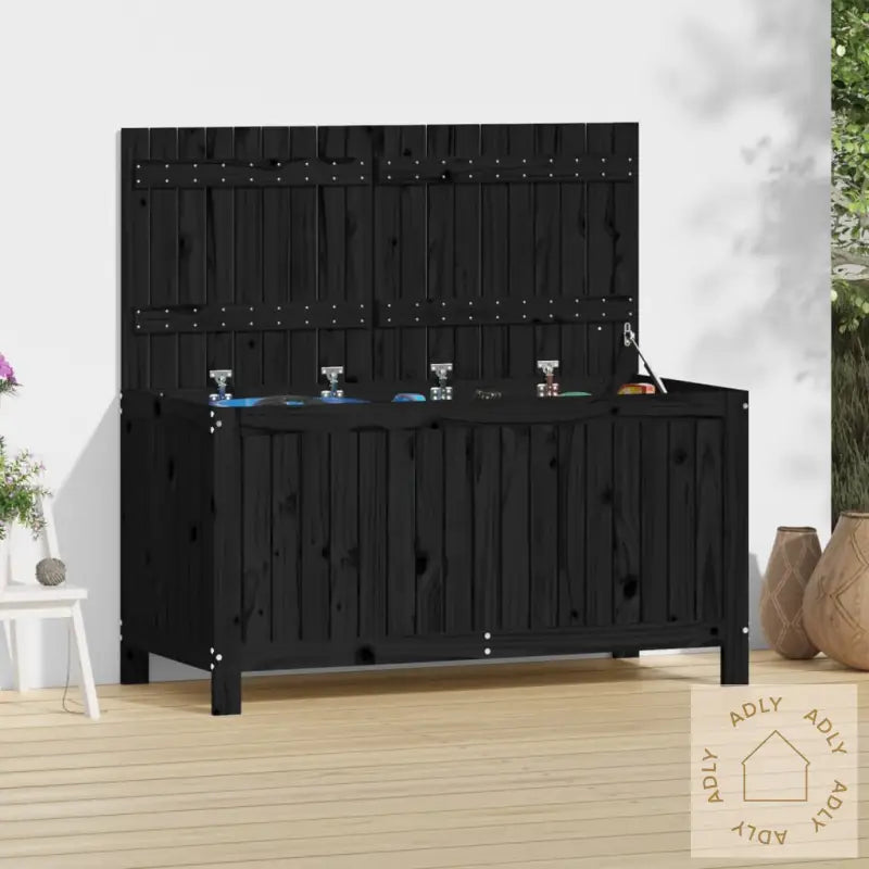 Putekasse Svart 121X55X64 Cm Heltre Furu