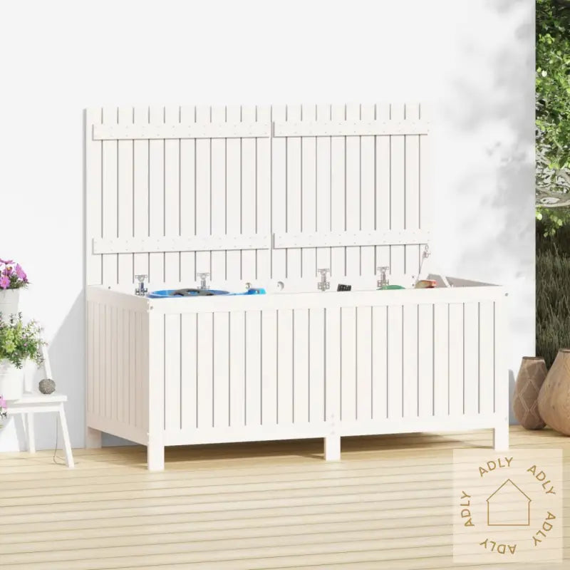 Putekasse Hvit 147X68X64 Cm Heltre Furu
