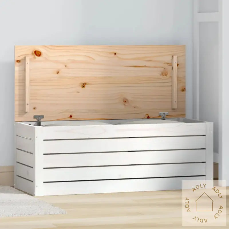 Putekasse Hvit 89X36,5X33 Cm Heltre Furu