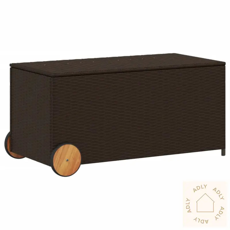 Putekasse Med Hjul Brun 190L Cm Polyrotting