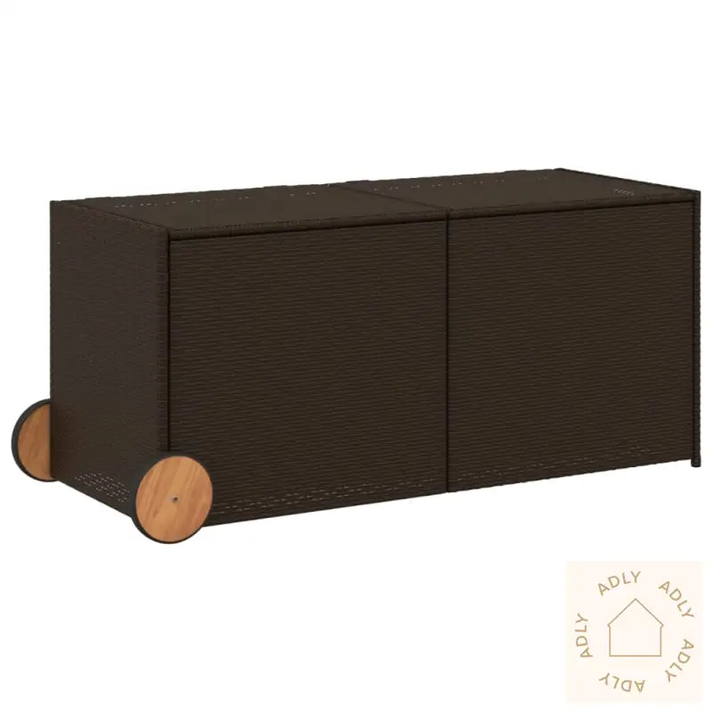 Putekasse Med Hjul Brun 283L Cm Polyrotting