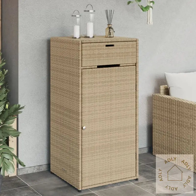 Putekasse Beige 55X55X111 Cm Polyrotting