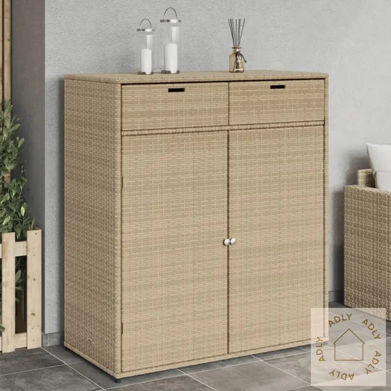Putekasse Beige 105X55X113 Cm Polyrotting